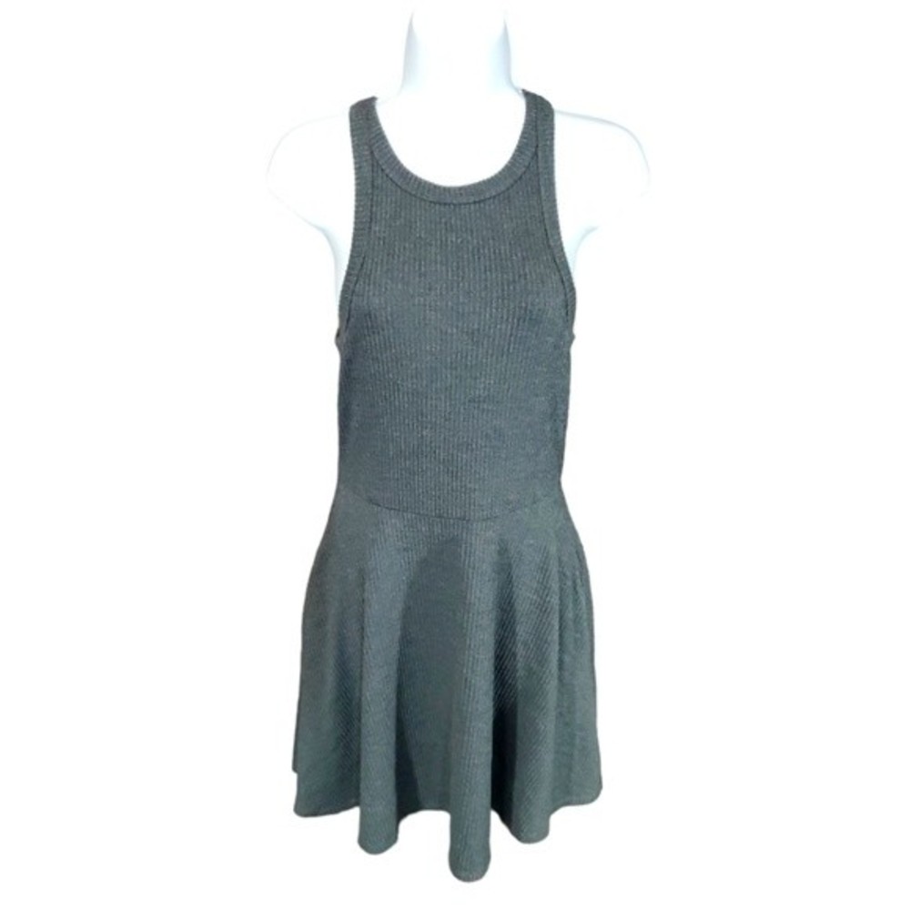 BP. Gray Ribbed Tank Dress